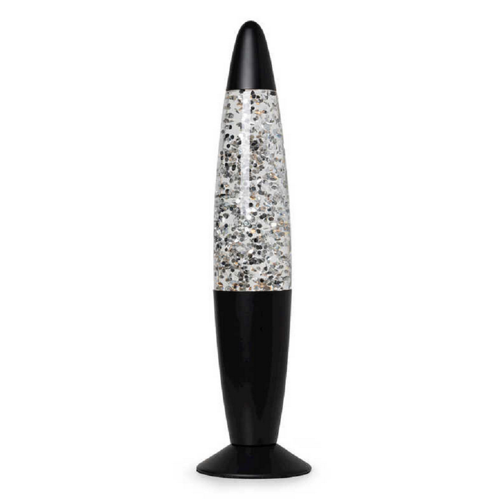 Tobar Lumez Glitter Lamp - Silver / Black 34cm