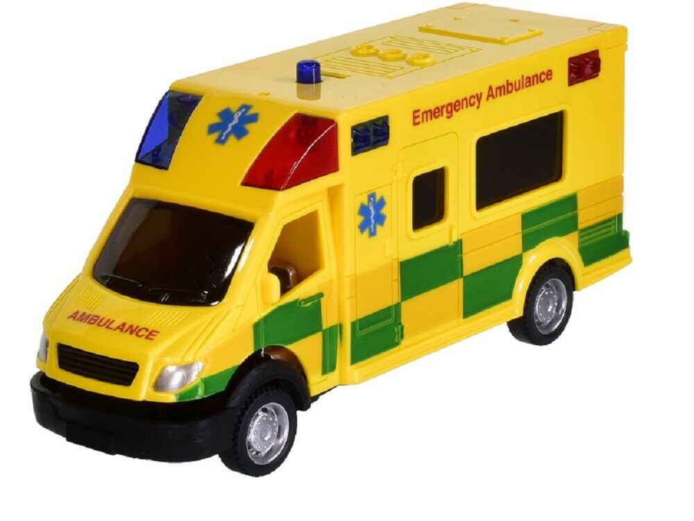 TranzMasters Friction Powered Ambulance With Light And Sound 19cm